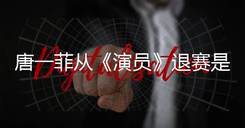 唐一退赛唐一么回幕是怎事 赛原演员因内菲从菲退